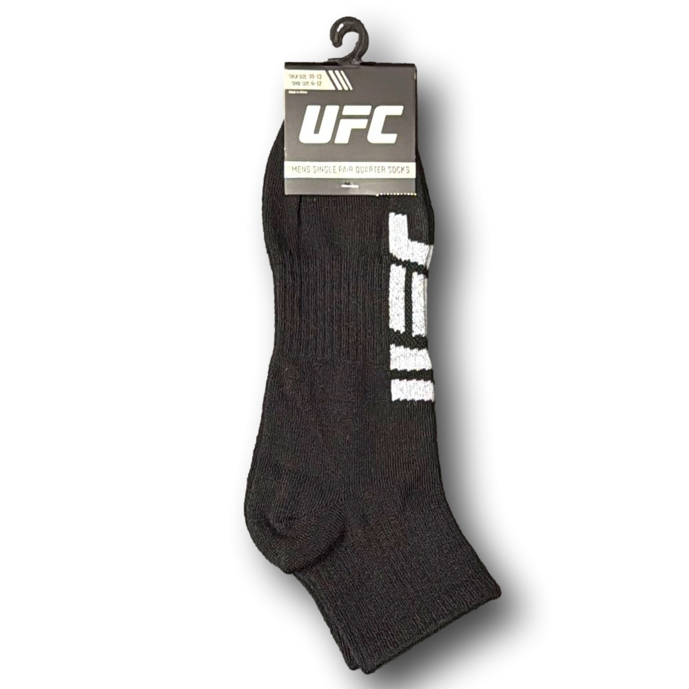 3/$20 UFC Ultimate Fighting Championship Logo Athletic Quarter Socks - NWT